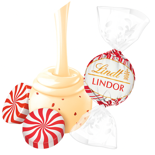 LINDOR White Peppermint, weisse schokolade mit Pfefferminze Limited Edition 12st