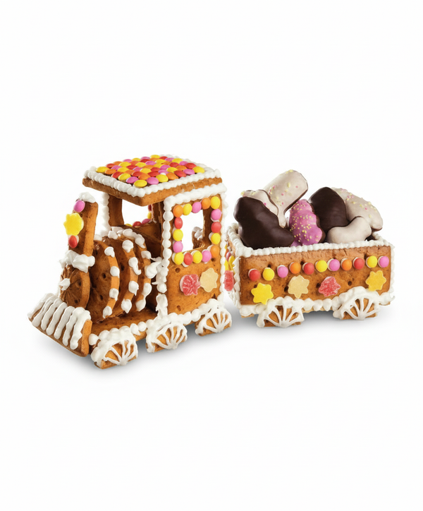 Eisenbahn Lebkuchen Bausatz mit Dekor inkl. Puderzucker | 1035 g | kreatives Gestalten