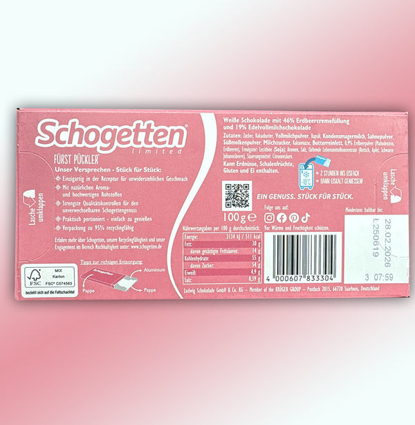 3x 100g Schogetten Freeze Me Erdbeere weiße Schokolade limitierte Edition 300g