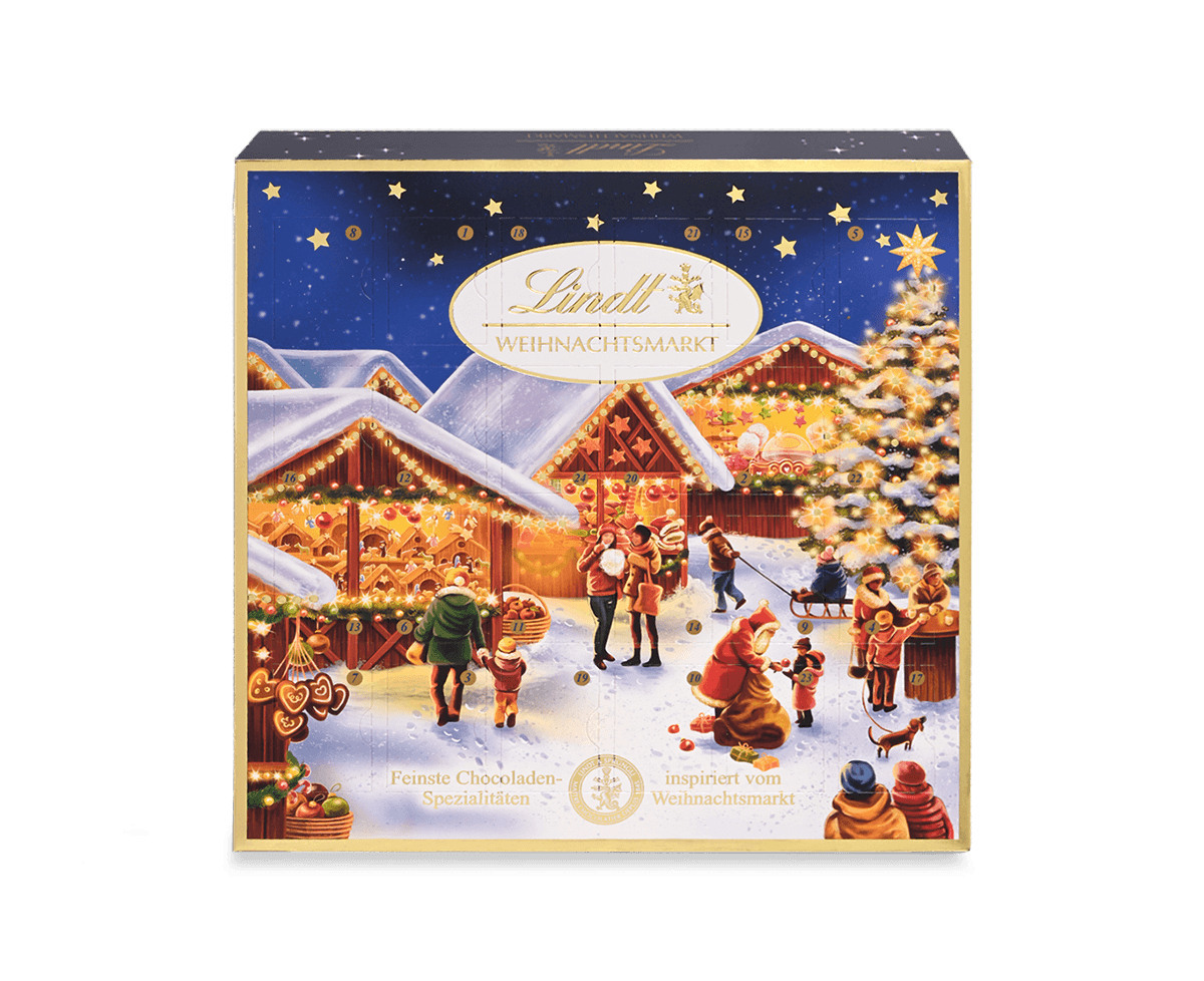 Lindt Weihnachtsmarkt Mini-Tisch-Adventskalender 115g