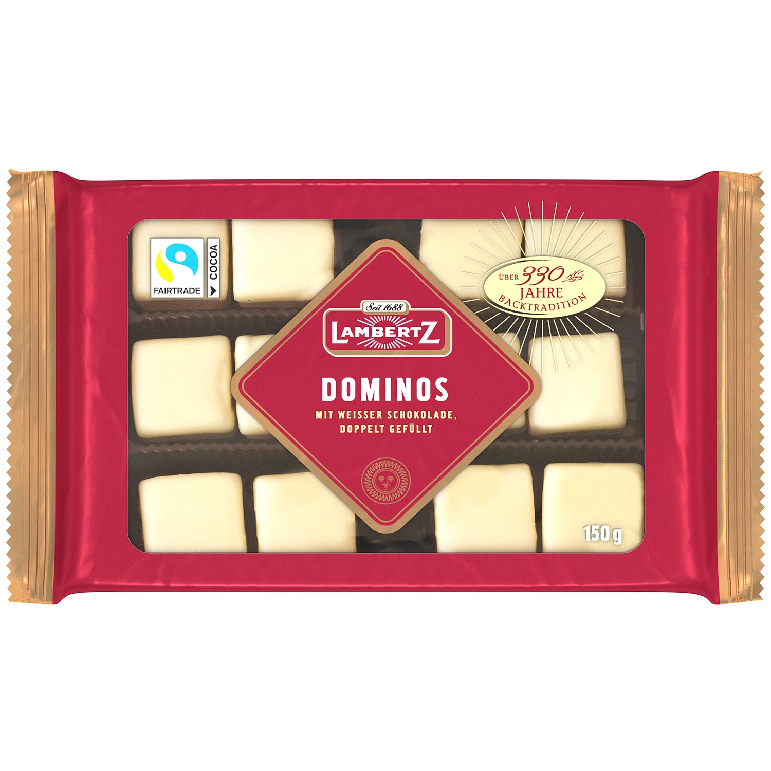Lambertz Dominos Weiße Schokolade 150g