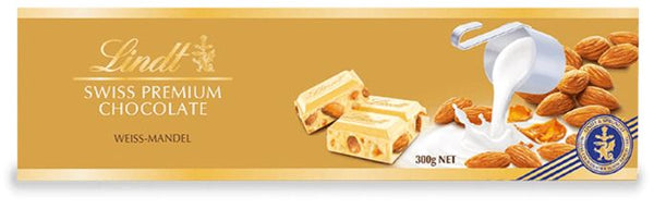 300g Lindt Swiss Premium Chocolate weisse Mandel Almond  Schweizer Schokolade