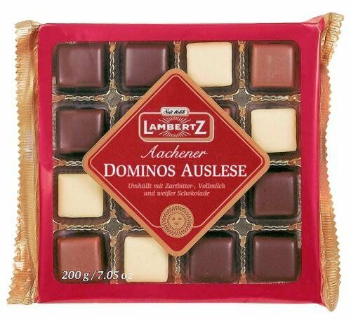 Lambertz 2kg Aachener Dominos Auslese Zartbitter Vollmilch weisse Dominosteine MHD 30.04.26
