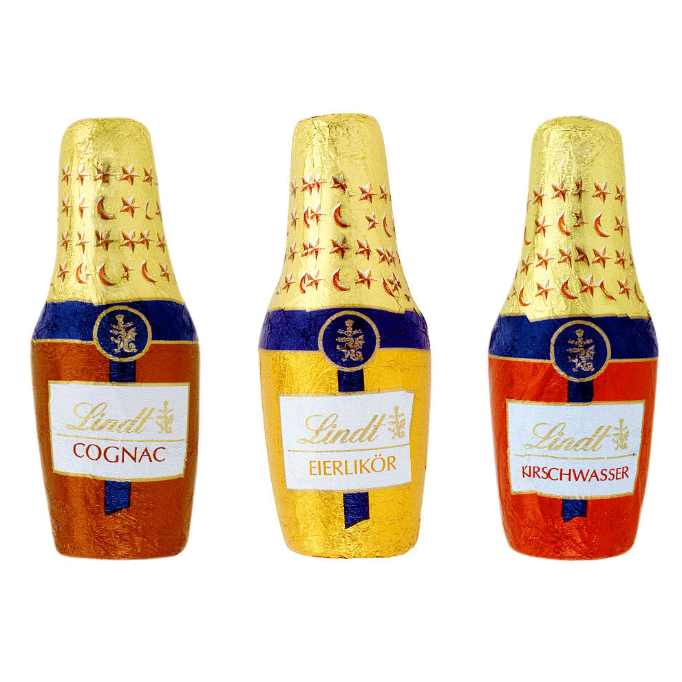 Lindt Alkohol Spezialitäten Zartbitter Schokolade mit Cognac, Eierlikör, Kirschwasser 132g