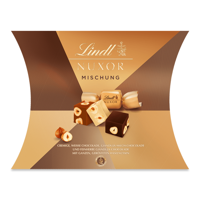 Lindt NUXOR Gianduja MISCHUNG Kissen 206g
