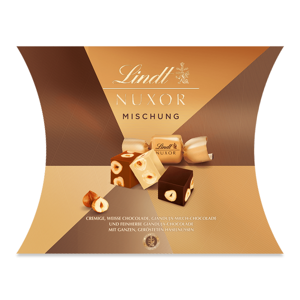 Lindt NUXOR Gianduja MISCHUNG Kissen 206g