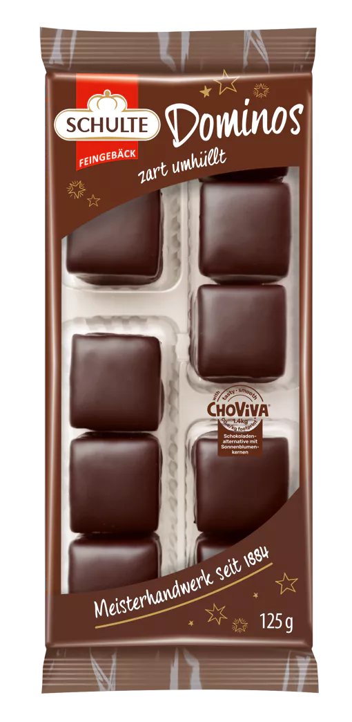 Schulte DOMINOs Dunkel mit ChoViva Dominosteine 125g