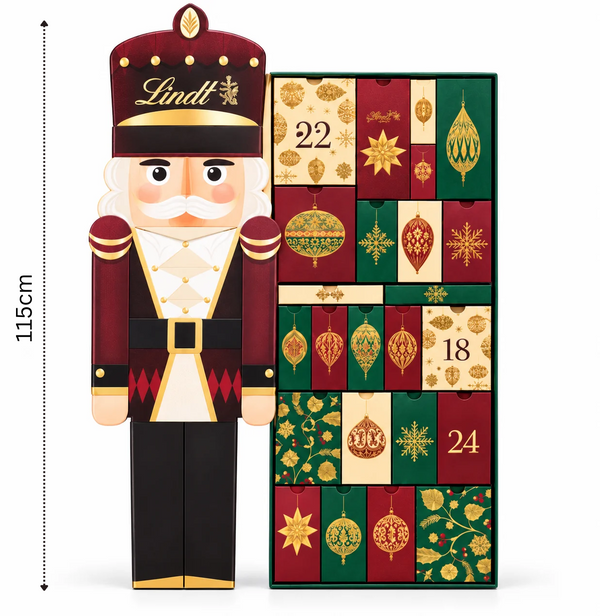 Lindt XXL Adventskalender Nussknacker 115 cm – leer zum Selbstbefüllen