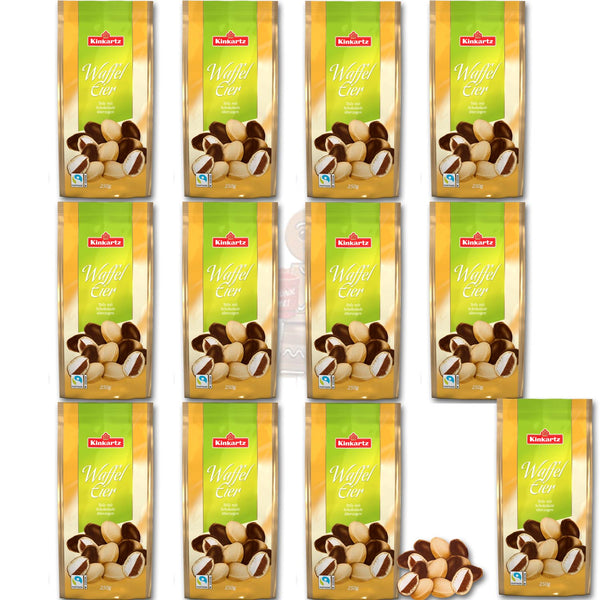 Kinkartz Waffeleier doppelt gefüllt NATUR + Schoko  12 x 250g MHD: 07/2026