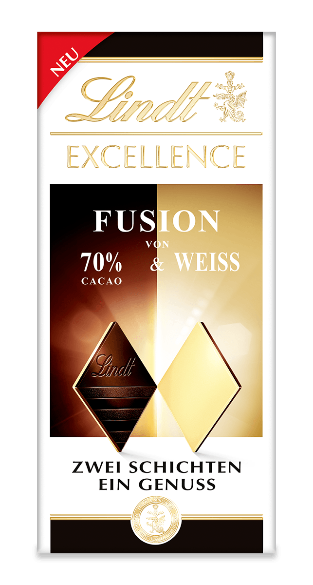 Lindt EXCELLENCE Fusion 70% & Weiß 100g