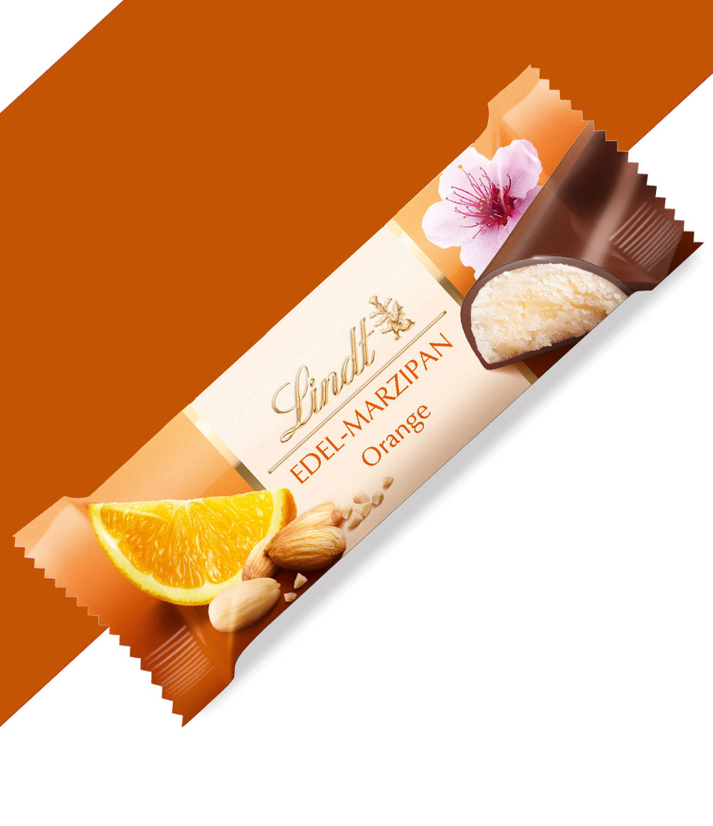 Lindt EDEL-MARZIPAN  Orange | 50g je Riegel