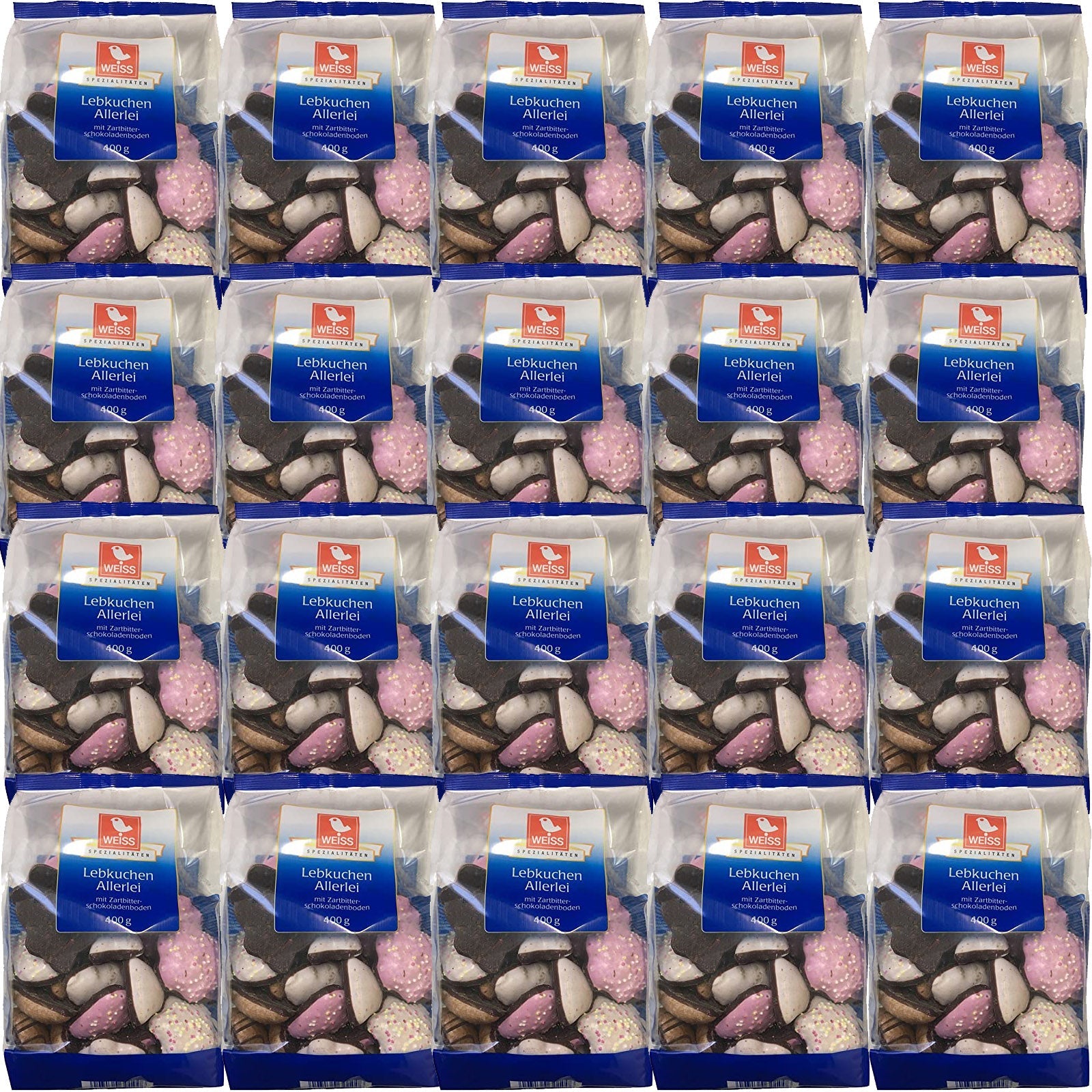 Lebkuchen Allerlei von Weiss aus Neuulm 8kg ( 20x 400g Beutel)
