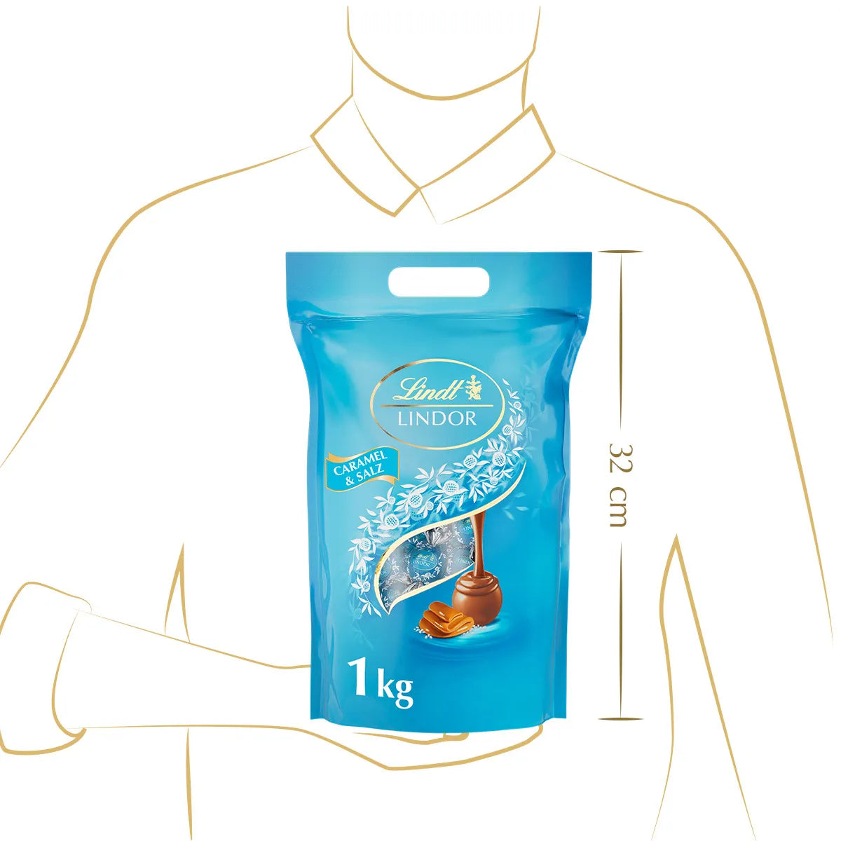 Lindt LINDOR Kugel Beutel Caramel & Salz 1kg
