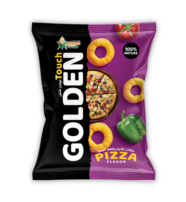 Golden Touch – Knusprige Mais-Ringe (Pizza Flavour) - 12 x 70g