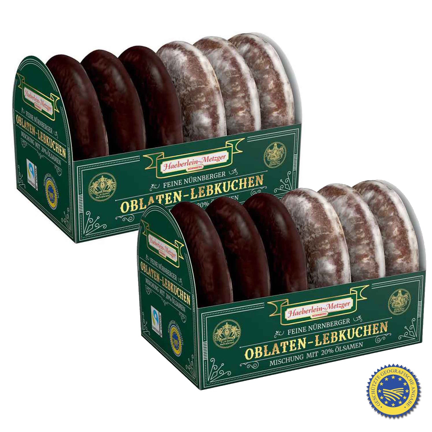 Haeberlein Metzger 2x 200g Feine Nürnberger Oblaten Lebkuchen 2-fach MHD 4/25