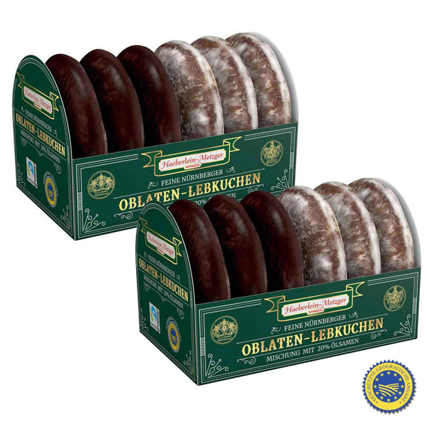 Haeberlein Metzger 2x 200g Feine Nürnberger Oblaten Lebkuchen 2-fach MHD 4/25