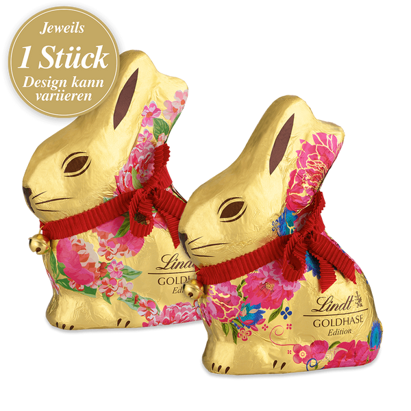Lindt Goldhase Osterhase Vollmilch Schokolade Blumen Edition  100 g
