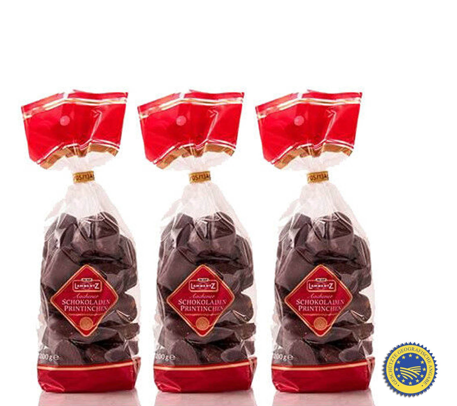 3 X 200 gr. Lambertz Aachener Schokoladen Printinchen 600 gr. Printen |  ggA verifiziert
