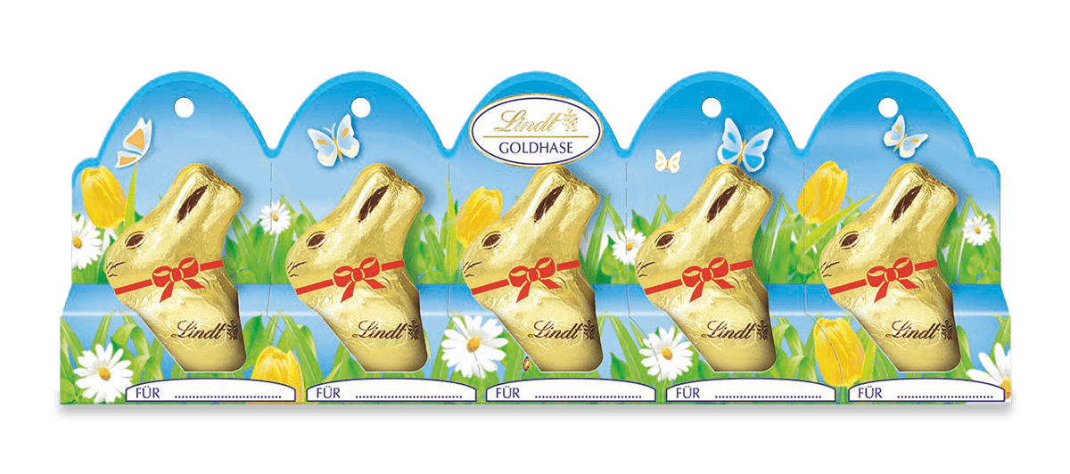 Lindt Mini GOLDHASE 5x10g Vollmilch 50g