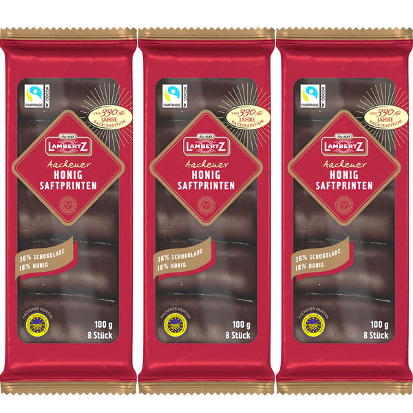 Lambertz 3x 100g Aachener Honig Saftprinten MHD: 30/04/2026