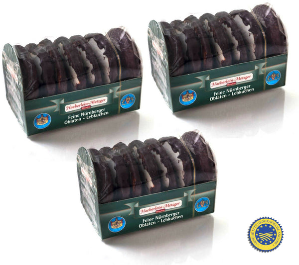 Haeberlein Metzger Feinste Nürnberger Oblaten 3x200g Lebkuchen schokoliert