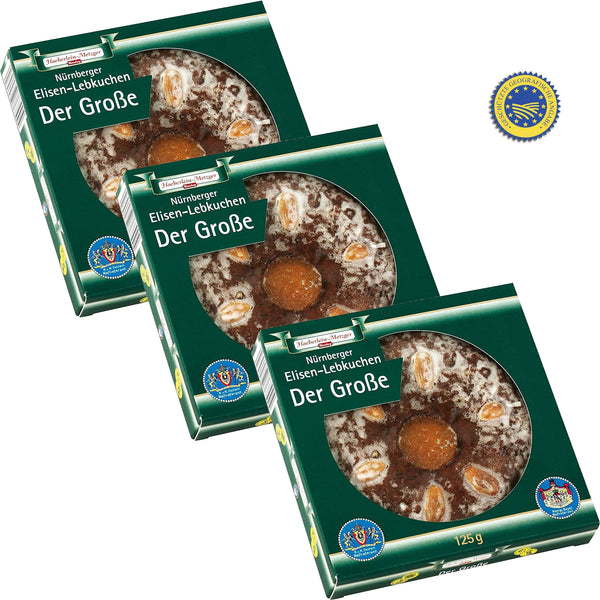 Haeberlein Metzger Der Große Elisenlebkuchen (3 x 125 g)