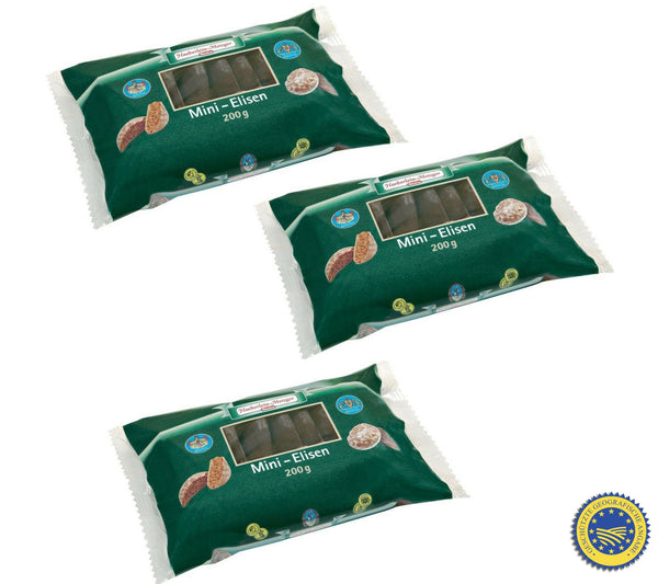 Elisen Oblatenlebkuchen Haeberlein Metzger Mini Elisen schoko & glasiert (3x 200g) MHD: 5/2026