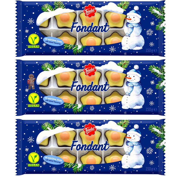 3x Friedel Fondant Spezialitäten Sterne à 150g | 450g | VEGAN