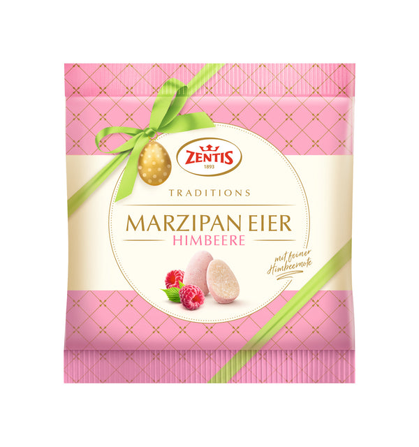 5x 125g Zentis Marzipan Eier Himbeere | 625g