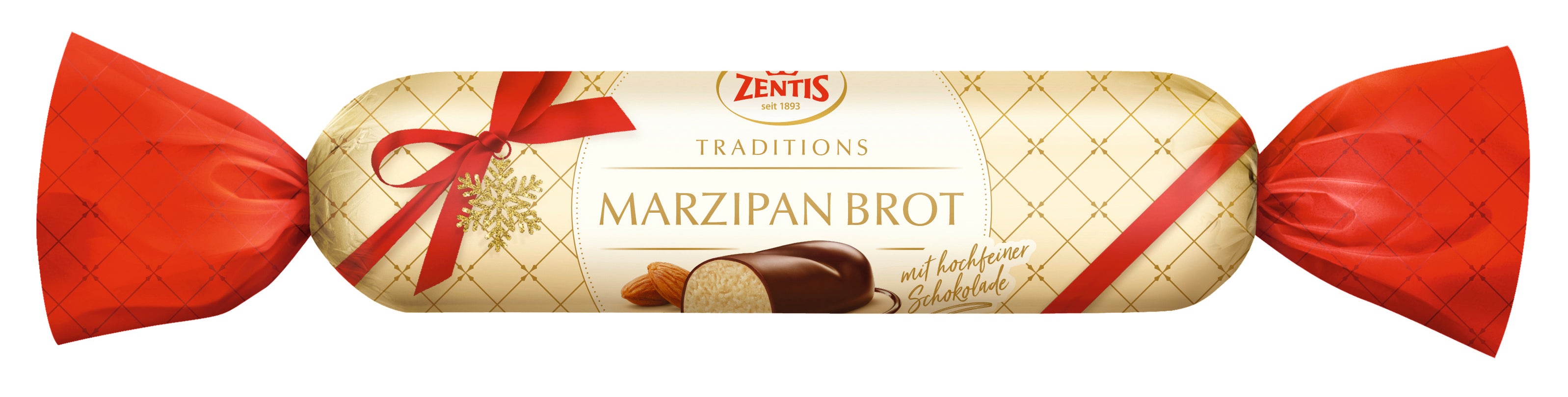 Zentis Traditions Marzipan Brote schokoliert | 10 Brote à 100g | 1000g