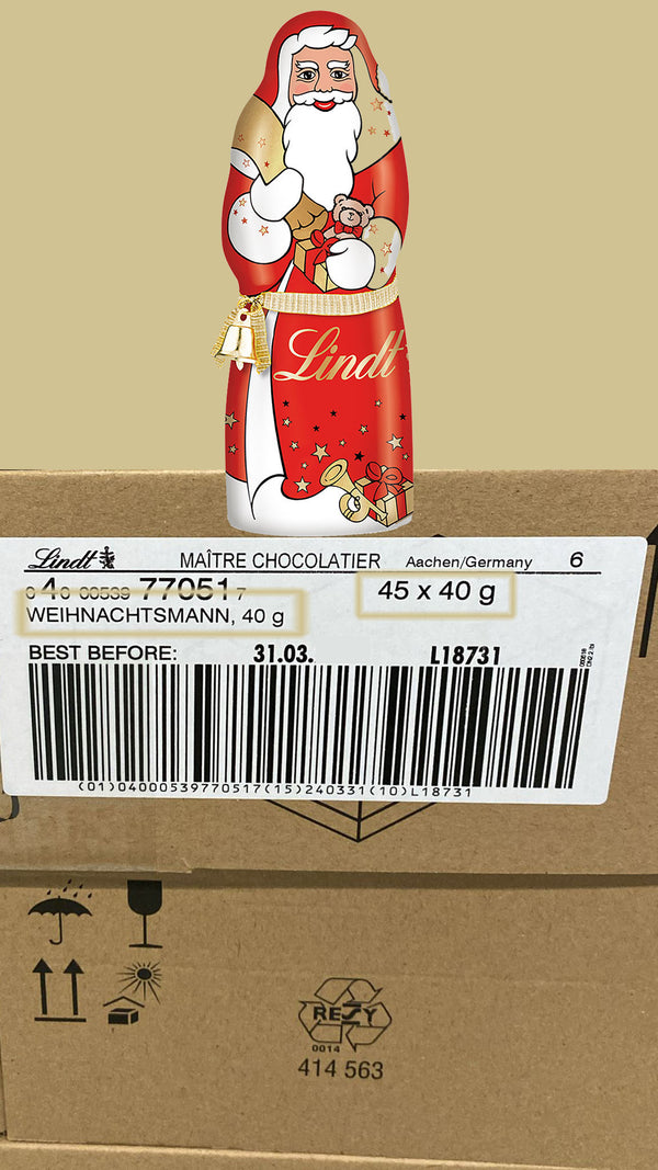 Lindt 45 x Weihnachtsmann 40 g  aus feinster Alpenvollmilch Schokolade