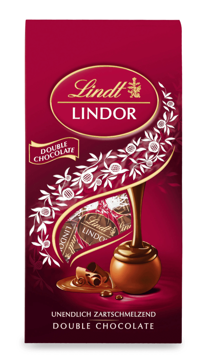 Lindt LINDOR Kugel Beutel Double Chocolate 100g