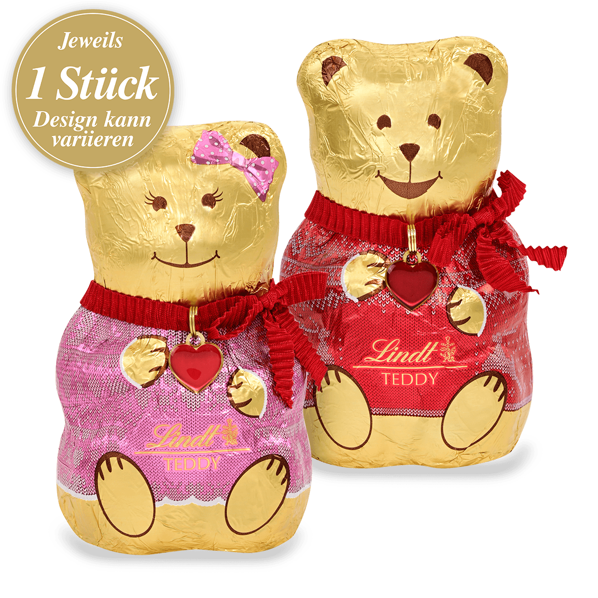 Lindt Teddy Pullover Rot/Rosa 100g