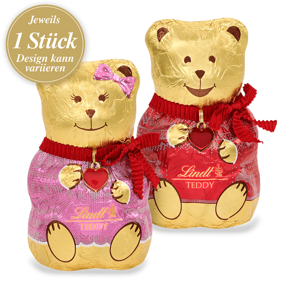 Lindt Teddy Pullover Rot/Rosa 100g