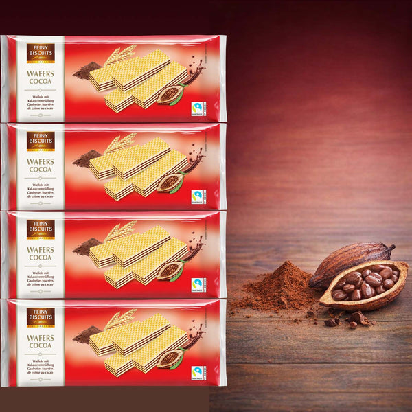 Feiny Biscuit 4x 250g Waffer Cocoa Kakao-Waffeln 1000g