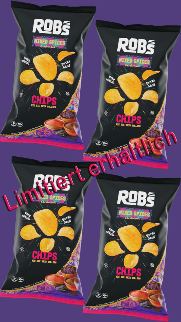 Rob's Chips - nur LIMITIERT erhältlich | Mixed Spices 4x 120g | 480g