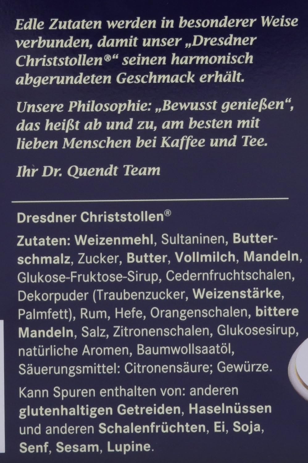 Original Dresdner Christstollen Rosinen Stollen in Geschenkdose 2 x 500 g