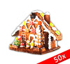 Hexenhaus 50x Lebkuchenhaus Bausatz mit Dekor inkl. Puderzucker je 900 g | 45kg