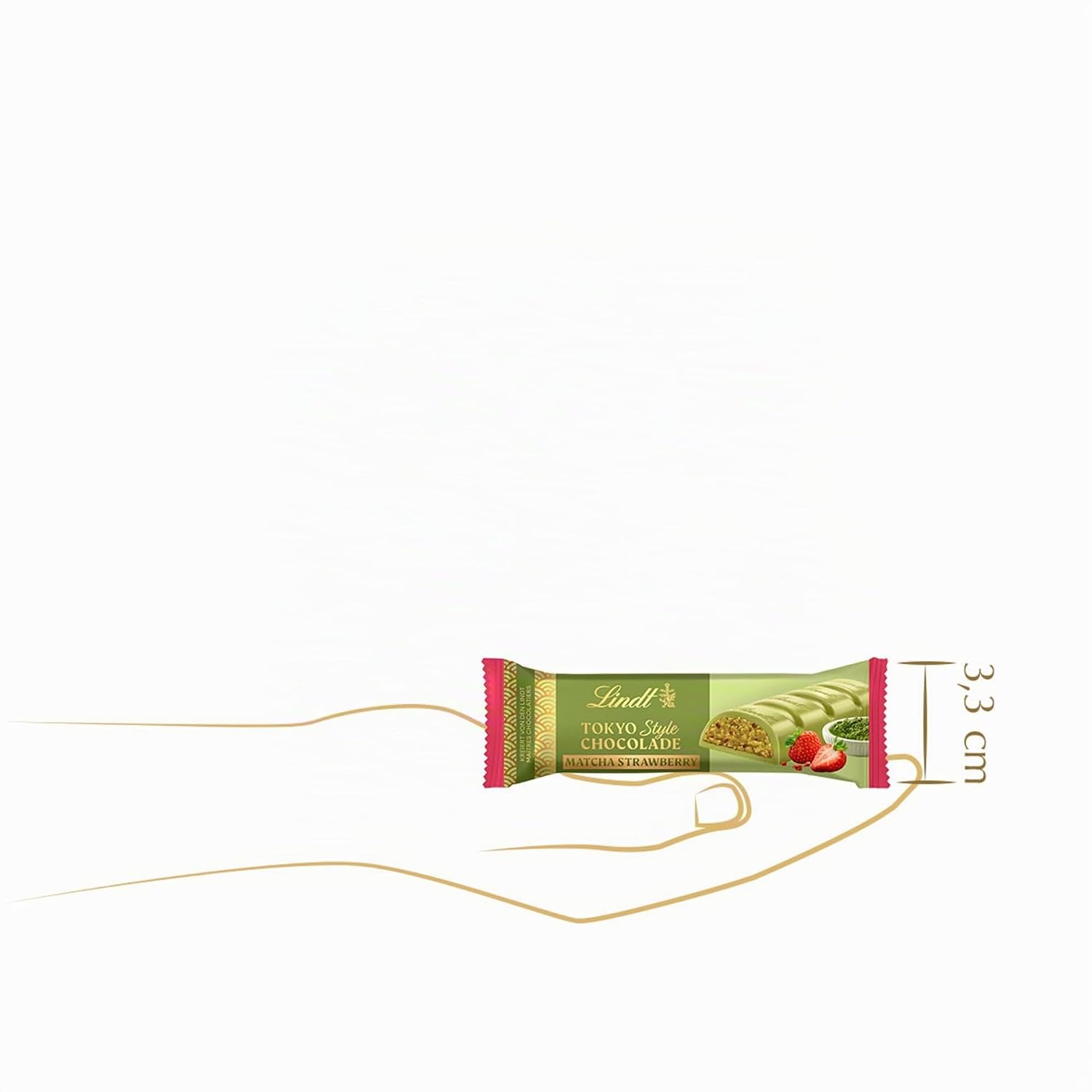 Lindt Tokyo Style Chocolade Matcha Strawberry Riegel 40g
