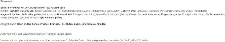 Exquisite Mandel Nuss Florentiner in Weißer- Vollmilch- und Zartbitterschokolade 300 g