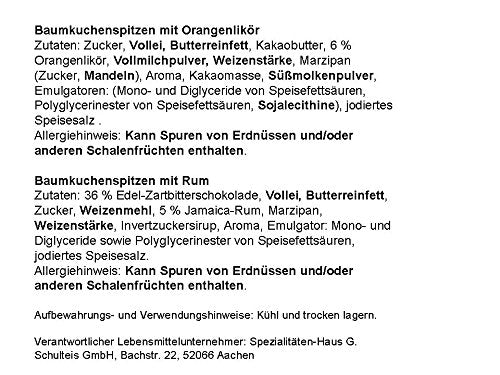 Baumkuchenspitzen 600g mit Alkohol Rum Und Orangenlikör 1.Wahl