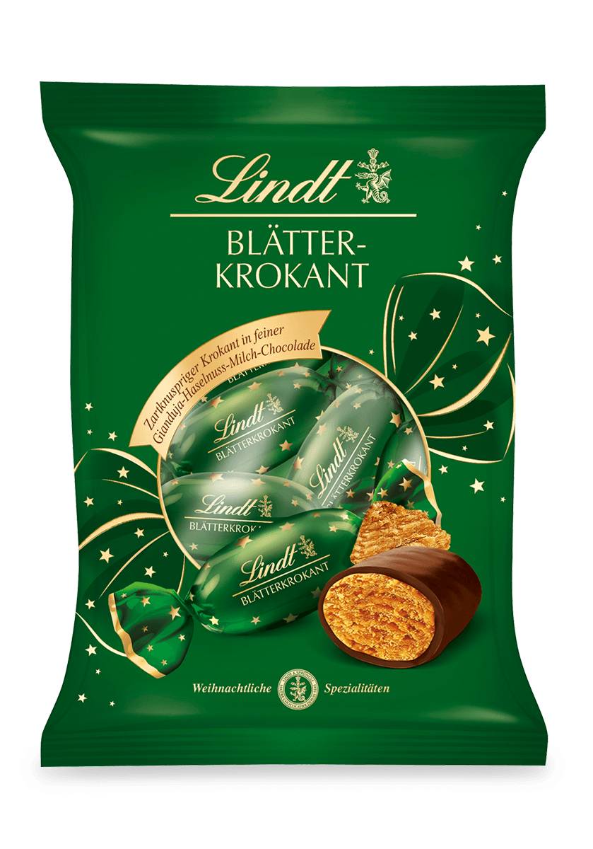 Lindt Blätterkrokant Zapfen Doppeldreh 90g