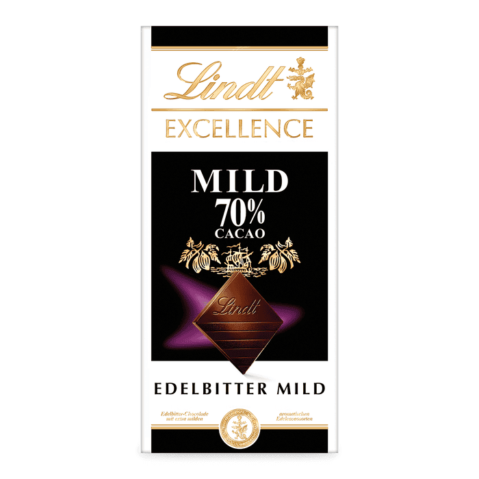 Lindt Excellence Mild 70% Cacao Edelbitter Tafel 100 g