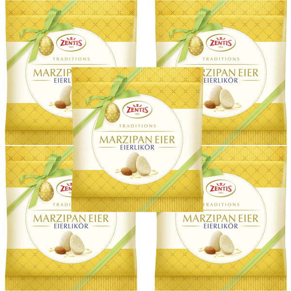 5x 125g Zentis Marzipan Eier Eierlikör | 625g