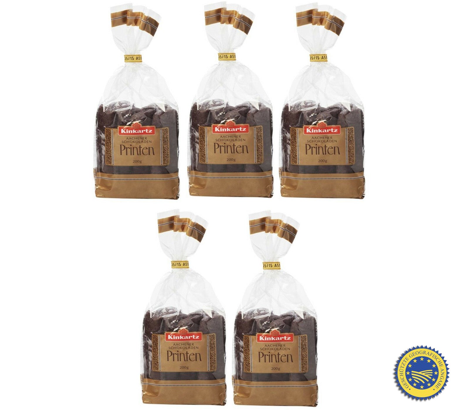 5x KINKARTZ 200gr Aachener Schokoladen Weich Printen Zartbitter Schokoprinten |  ggA verifiziert MHD: 4/2026