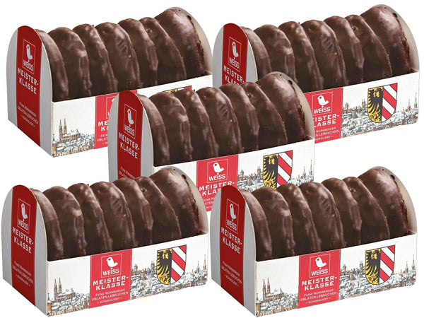 5x 200g Weiss Meisterklasse Oblaten-Lebkuchen Zartbitter FRESH MHD 4/26