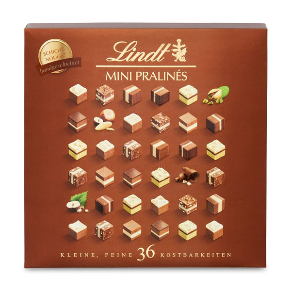 Nougat Mini Pralines Lindt | 165g Schachtel 36 kleine feine Kostbarkeiten