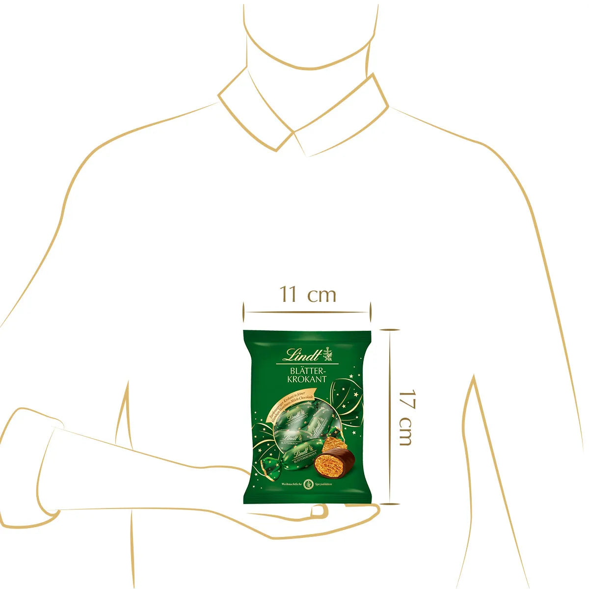 Lindt Blätterkrokant Zapfen Doppeldreh 90g