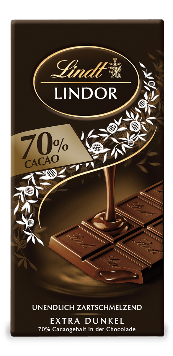 Lindt Lindor 70% Kakao Edelbitter-Schokolade 100g Tafel MHD 11/26