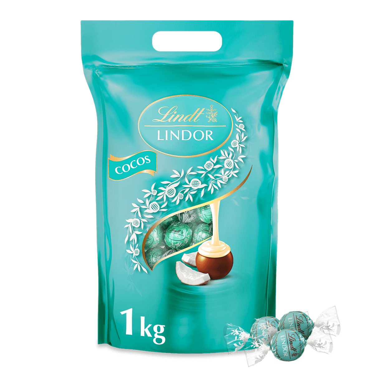 Lindt LINDOR Kugeln Beutel Cocos 1kg